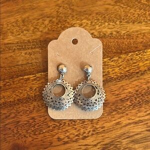 Silver Filigree Drop Earrings